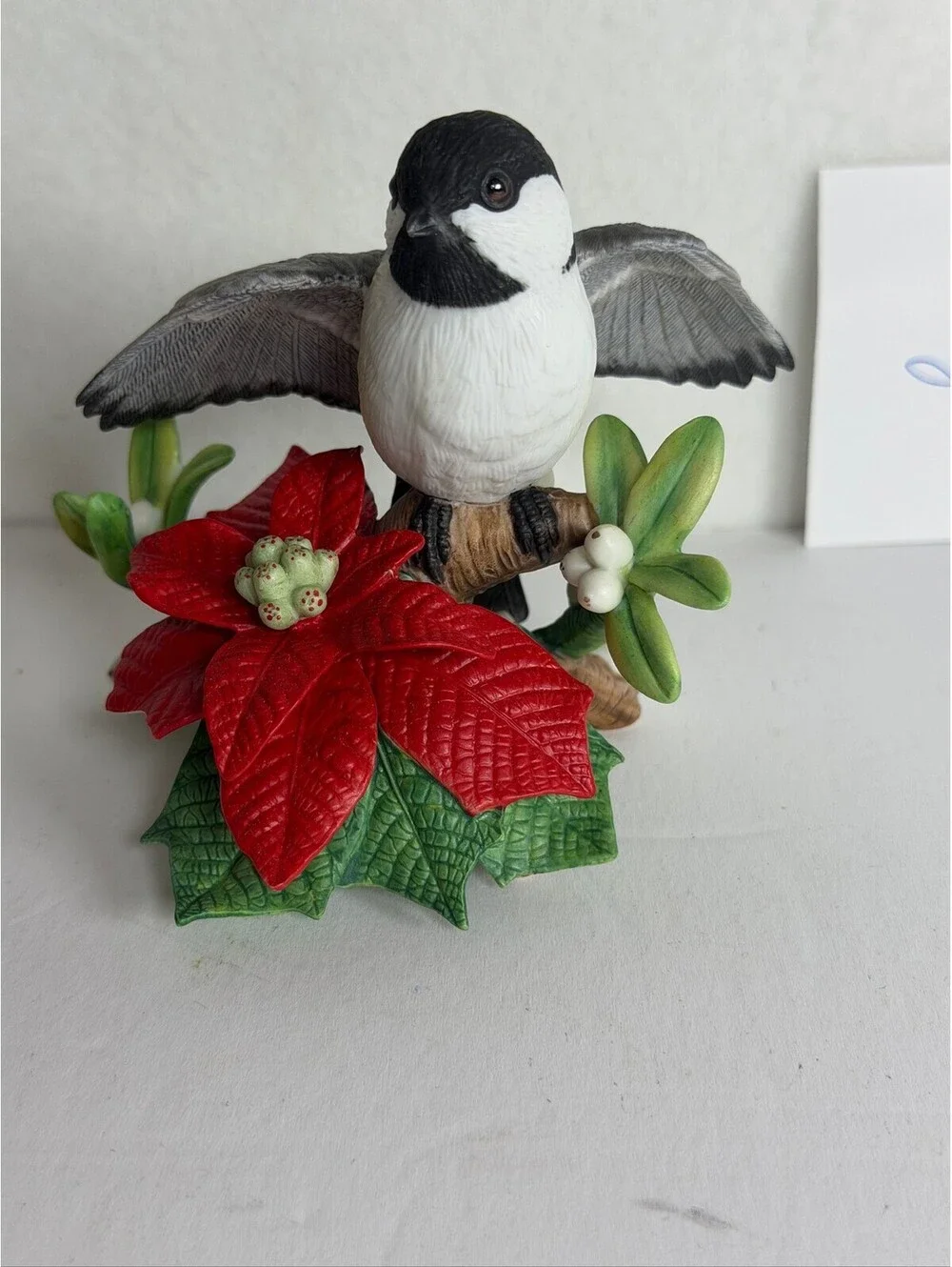 Vintage 1997 Lenox Christmas Chickadee Figurine Limited Edition Holiday Decor
